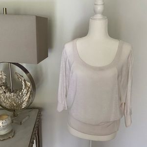 Cream Roxy Dolman Sleeve Shirt